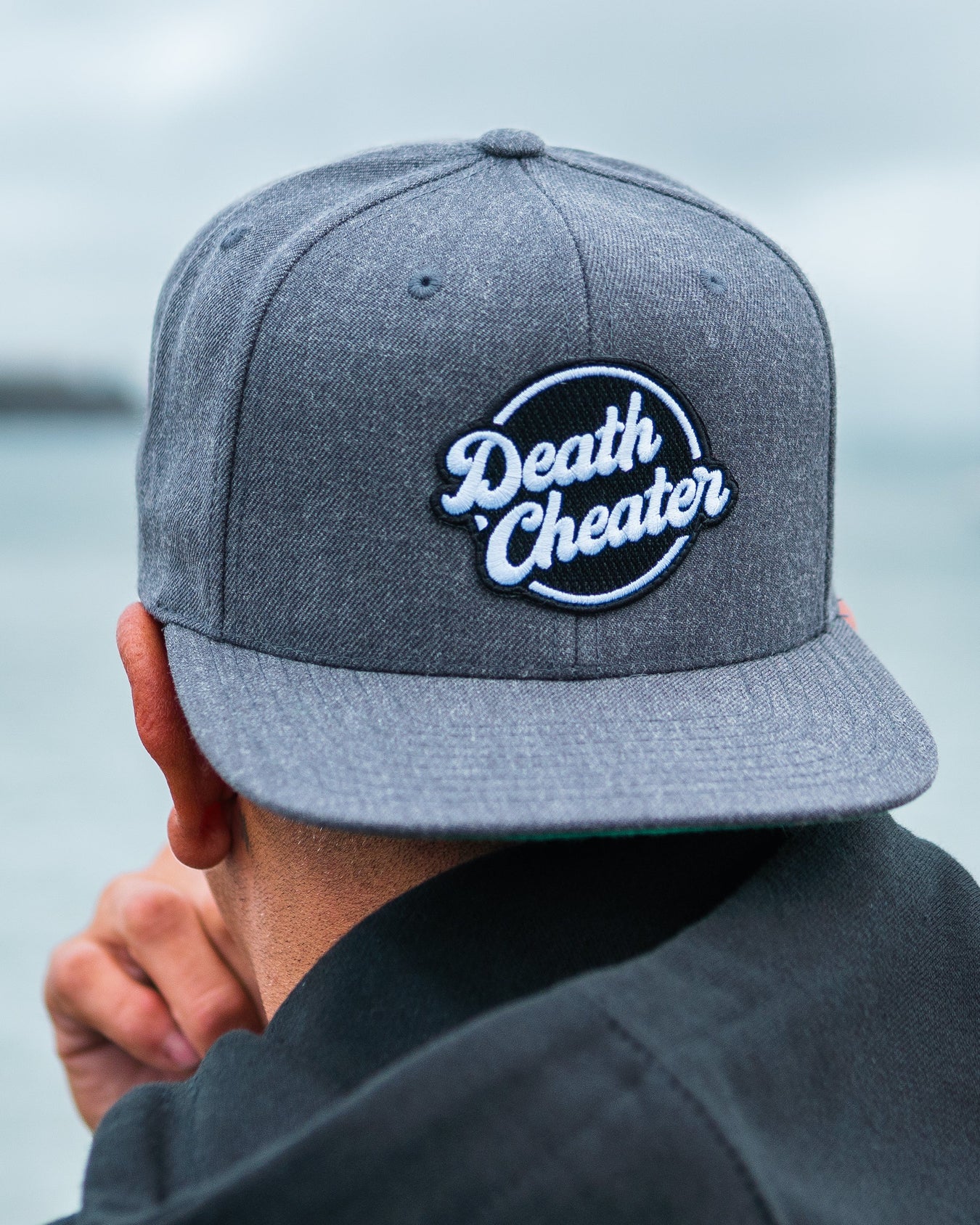Death Cheater™ Halo Patch Red Curved Bill Snapback