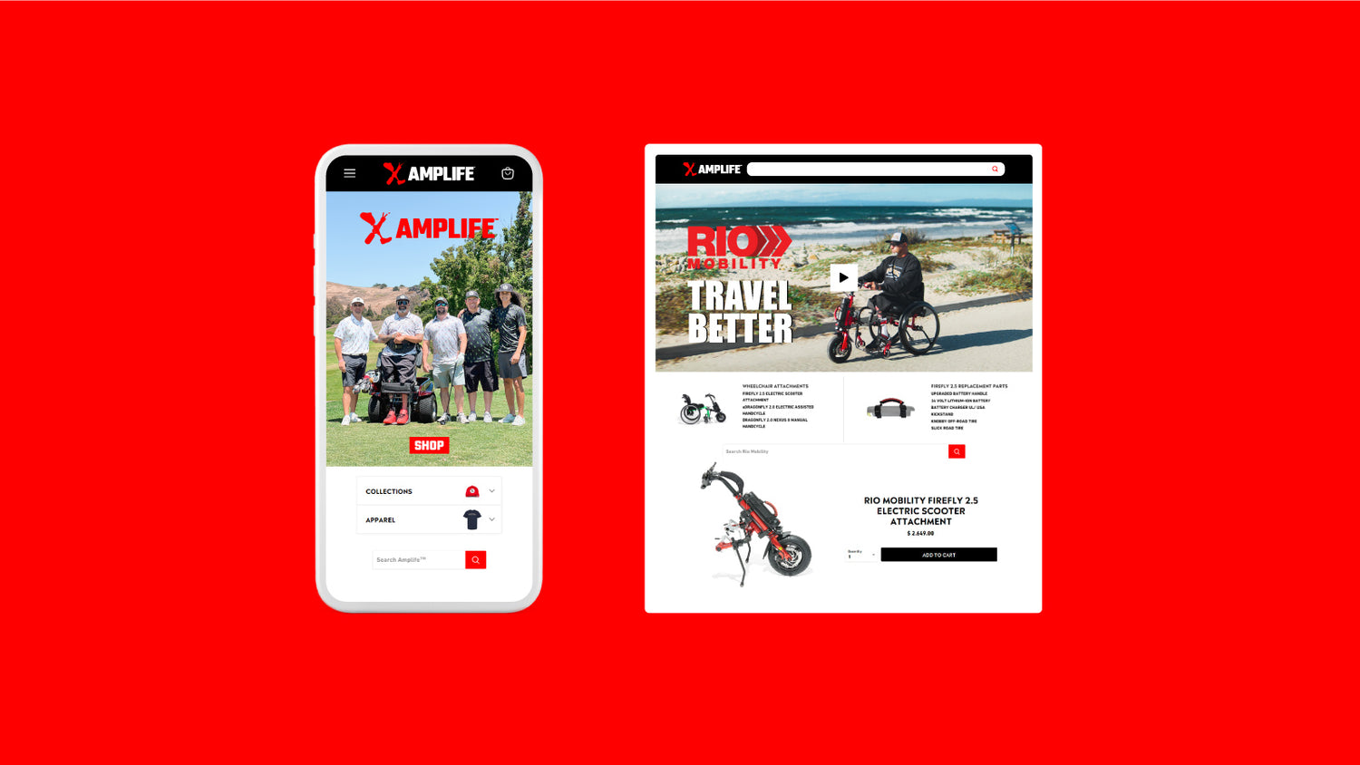 AMPLIFE ADVERTISING AMPLIFE STORE AND QUALITY CONTENT EXAMPLE ON DESKTOP AND MOBILE