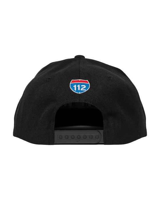 Amplife® Black & Black Flat Bill Snapback Back