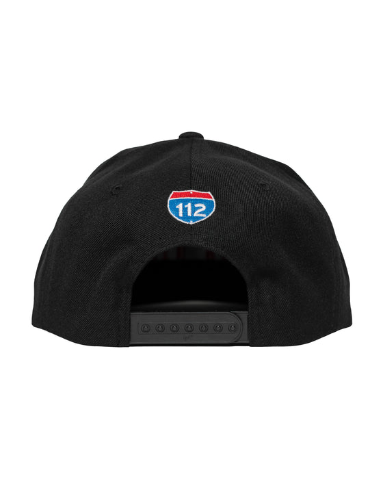 Amplife® Black & Red Flat Bill Snapback Back