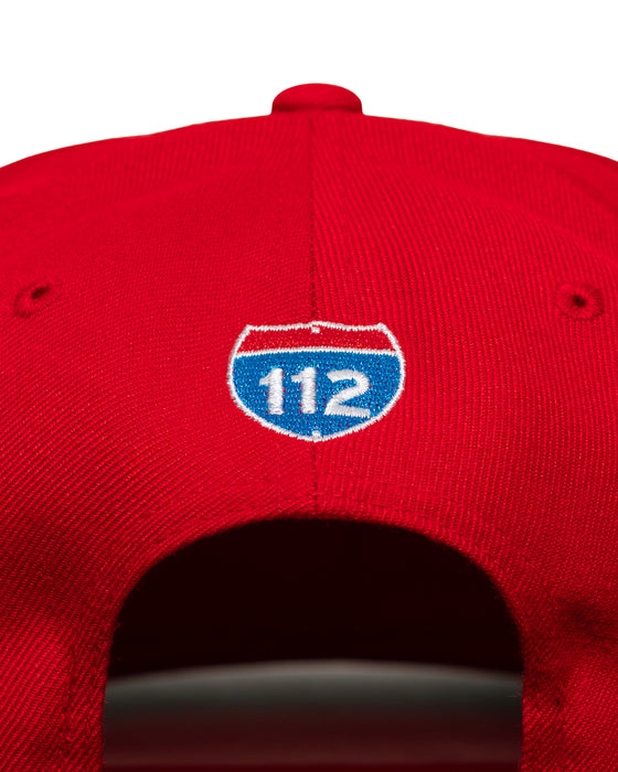 Amplife® Red & Black Flat Bill Snapback Back Detail
