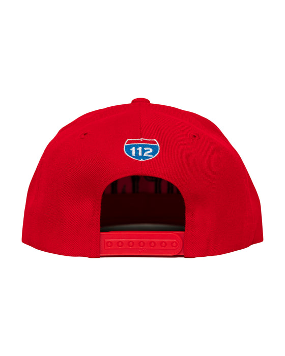 Amplife® Red & Black Flat Bill Snapback Back