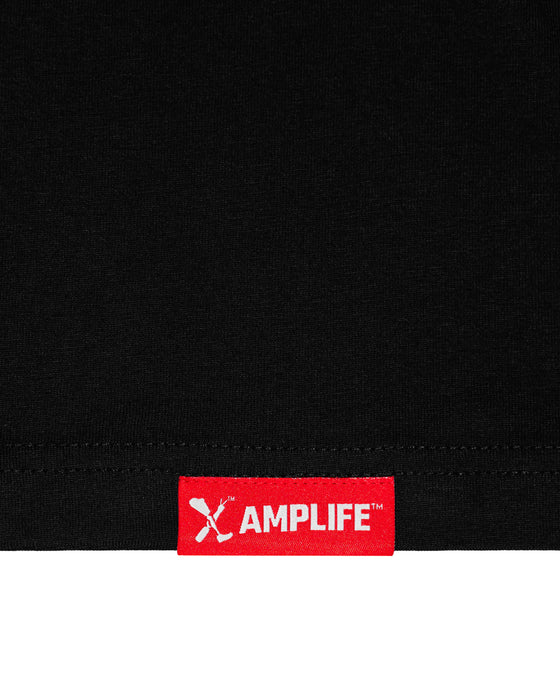 Amplife® Signature Black T-Shirt Hem Tag