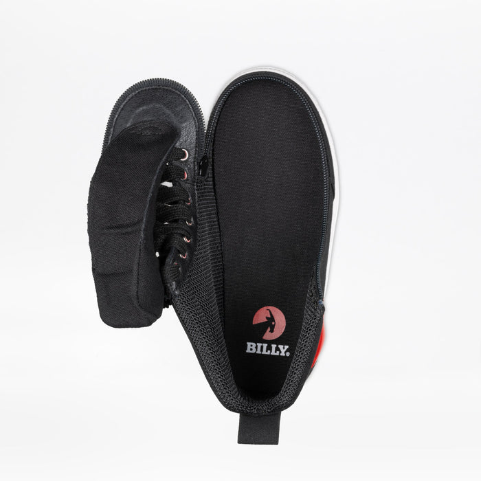 Black/Red Light Ups BILLY Classic D|R High top open on a white background