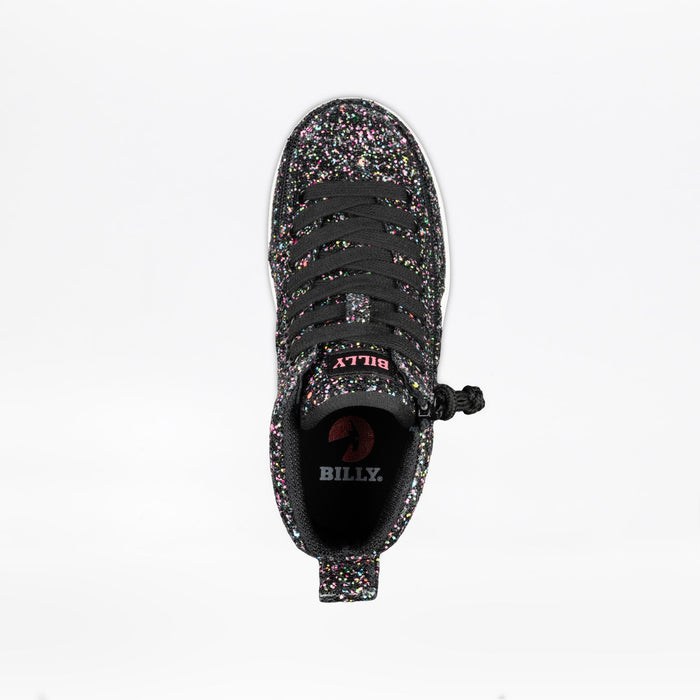 Black Multi Glitter BILLY Classic D|R II High top on a white background
