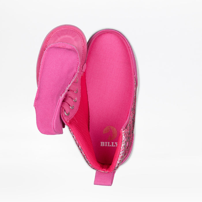 Fuchsia Snake BILLY Classic D|R II High top open on a white background