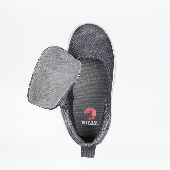 Black Acid Wash BILLY D|R II Short Wrap High top open on a white background