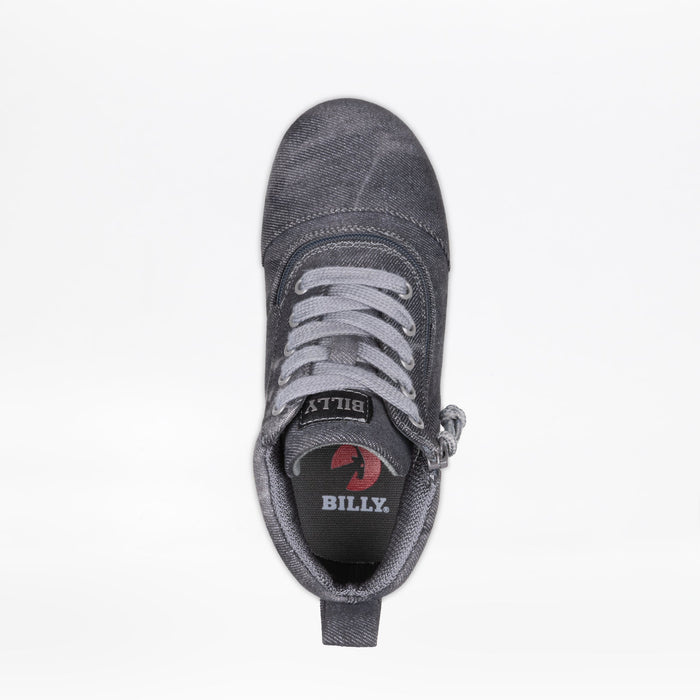 Black Acid Wash BILLY D|R II Short Wrap High top on a white background