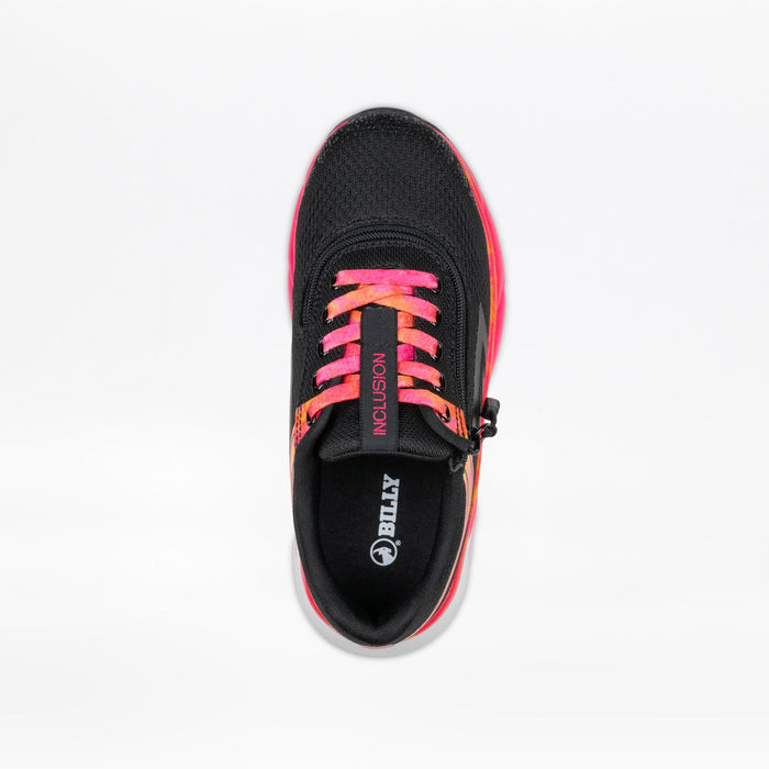 Black/Fuchsia Fire BILLY Sport Inclusion top on a white background