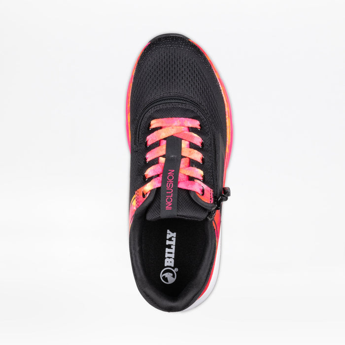 Women's Black/Fuchsia Fire BILLY Sport Inclusion top on a white background