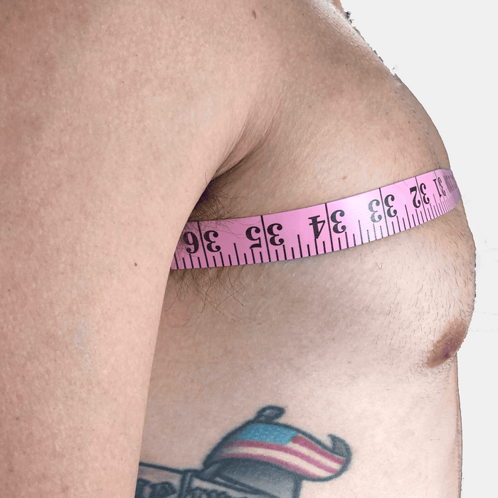 Equip Products Aldridge Arm™ Deadlift Strap chest measurement.