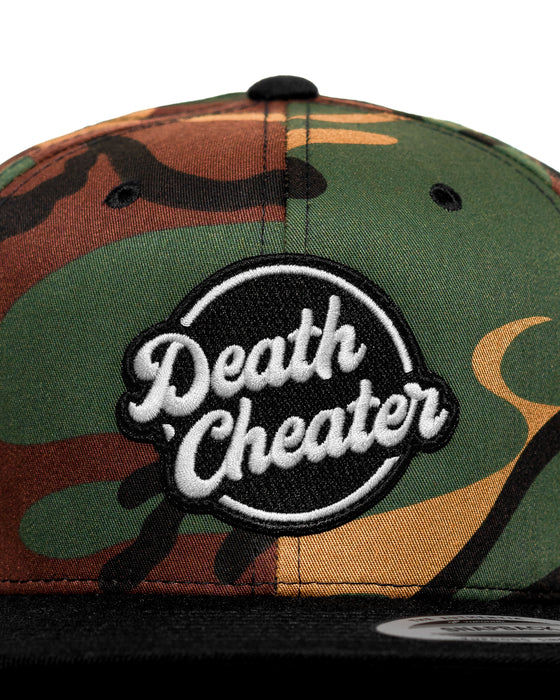 Death Cheater Halo Patch Camo & Black Flat Bill Snapback
