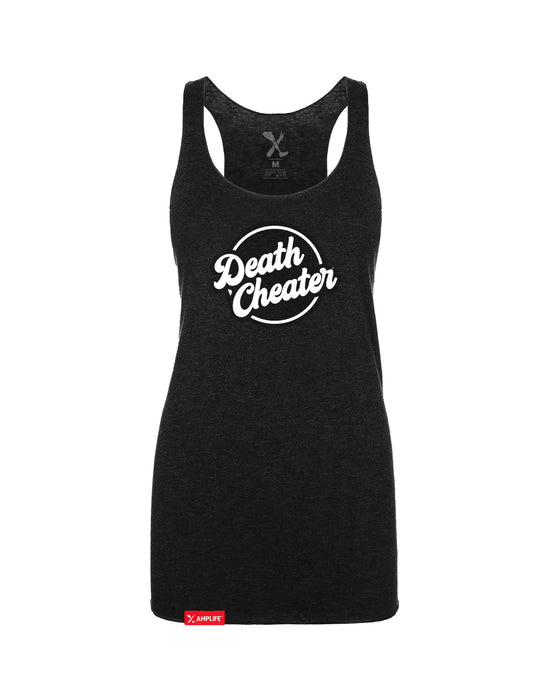 Death Cheater Halo Vintage Black Tri-Blend Racerback Tank Top