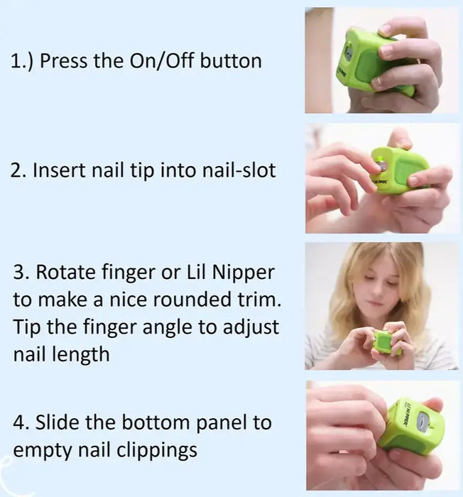 Lil Nipper Kid Safe Adaptive Electric Nail Clippers