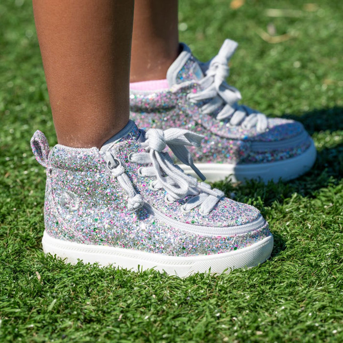 Silver Multi Glitter BILLY Classic D|R II High on model outside on grass