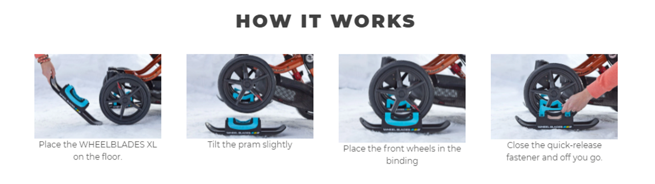 Wheel Blades XL - Skis for snow and sand (sold as a pair)