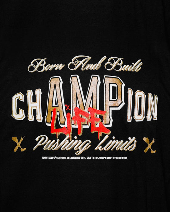 AMPLIFE BORN AND BUILT CHAMPION BLACK & GOLD CREWNECK SWEATSHIRT - CREWNECK SWEATSHIRTS - AMPLIFE™