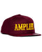 AMPLIFE BURGUNDY & YELLOW FLAT BILL SNAPBACK - HATS - AMPLIFE™