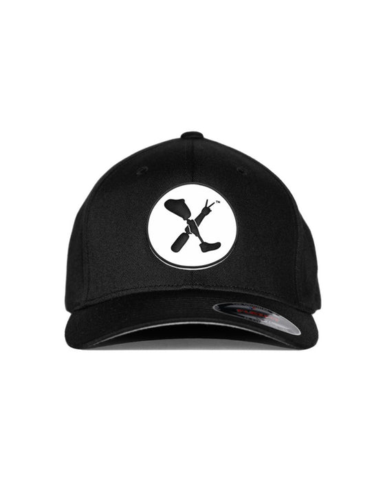 AMPLIFE LOGO PVC PATCH BLACK FLEXFIT CURVED BILL FITTED - HATS - AMPLIFE™