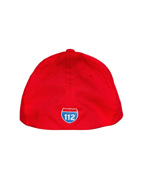 AMPLIFE LOGO PVC PATCH RED FLEXFIT CURVED BILL FITTED - HATS - AMPLIFE™