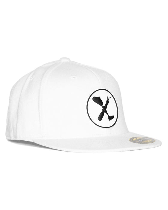 AMPLIFE LOGO PVC PATCH WHITE FLEXFIT FLAT BILL FITTED - HATS - AMPLIFE™