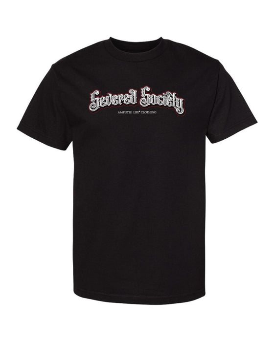 SEVERED SOCIETY BLACK & RED T-SHIRT - T-SHIRTS - AMPLIFE™