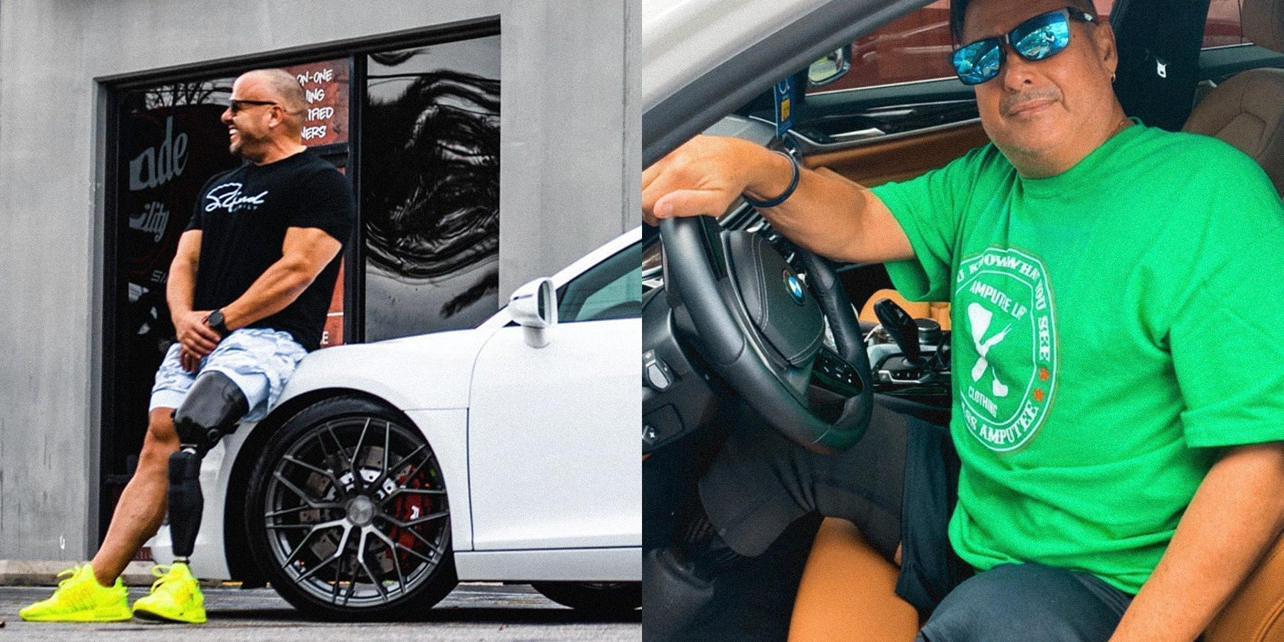 Team Amplife Ambassador Bert Chirino in the driver seat of his car.