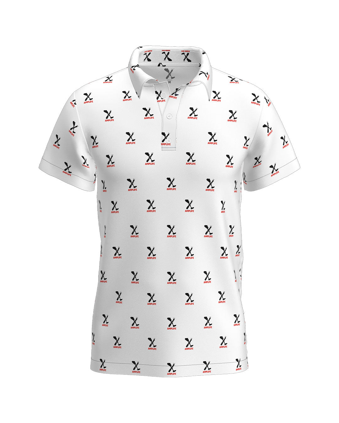 Amplife® Allover White Polo