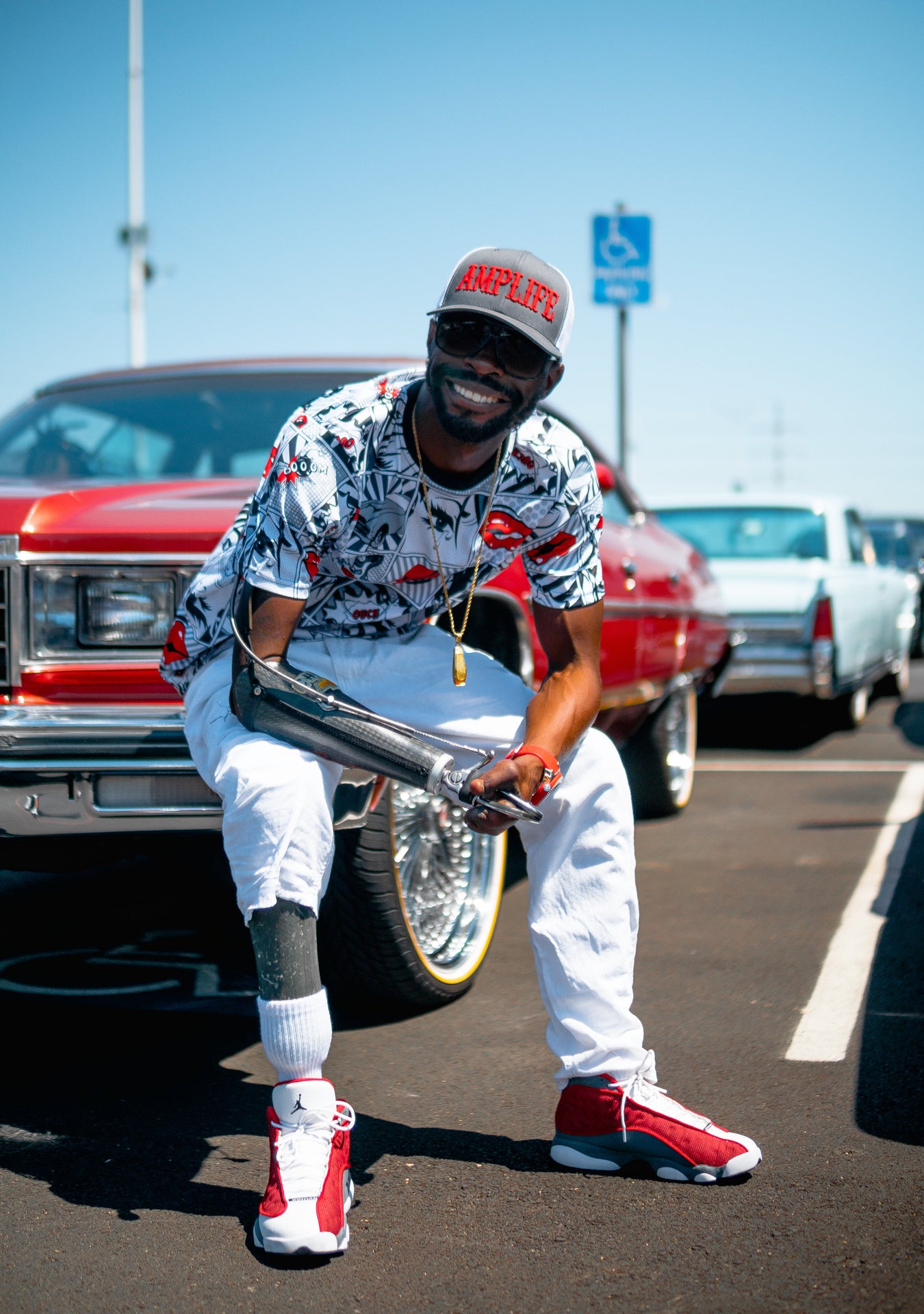 Amplife® Allover Grey Polo