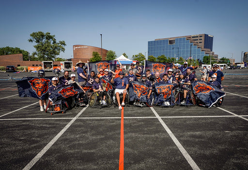 Group portrait of the Chicago Bears Wheelchair Football team.