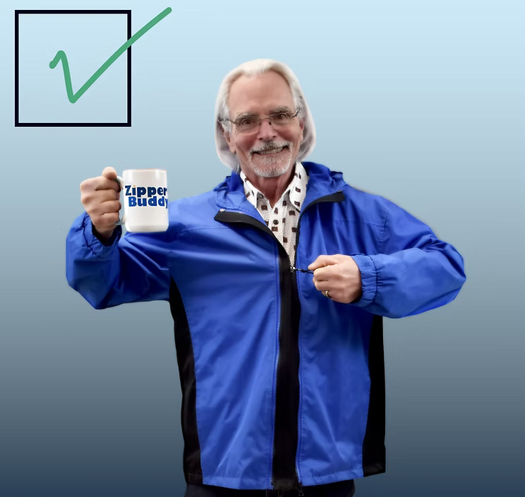 Custom ZipperBuddy MagZip No-Sew Magnetic Zipper Jacket Closure Attachment