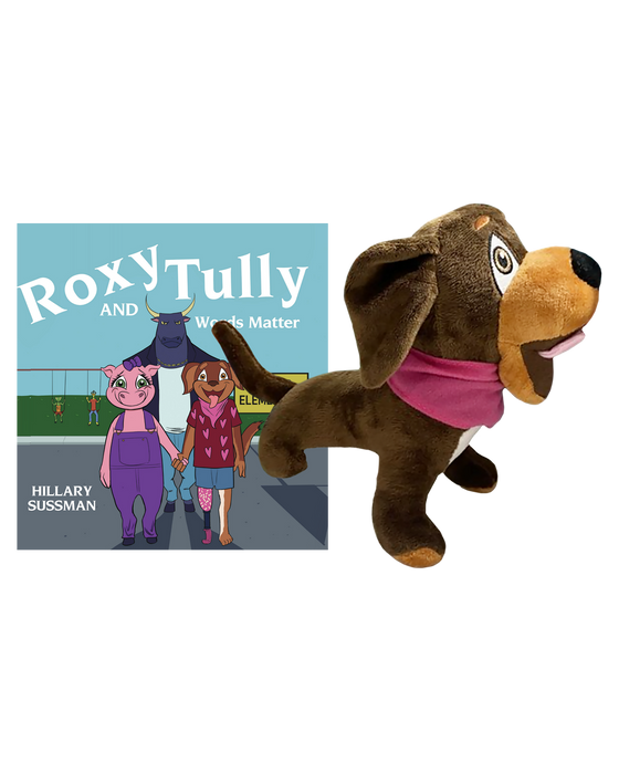 Roxy and Tully: Words Matter (Adventures of Roxy) + Roxy Plush Bundle