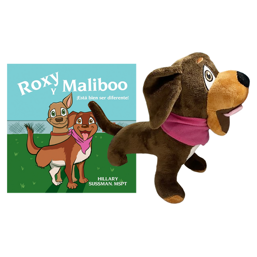 Roxy y Maliboo: ¡Está bien ser diferente!  cover with Roxy plushie on a white background