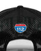 Amplife® Black & Green Curved Bill Trucker Snapback Back Detail