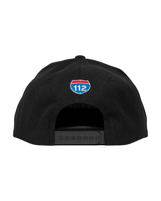 Amplife® Black & Green Flat Bill Snapback Back
