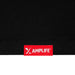 Amplife® Black T-Shirt Hem Tag on a white background