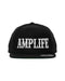 Amplife® Black & White Flat Bill Snapback Front