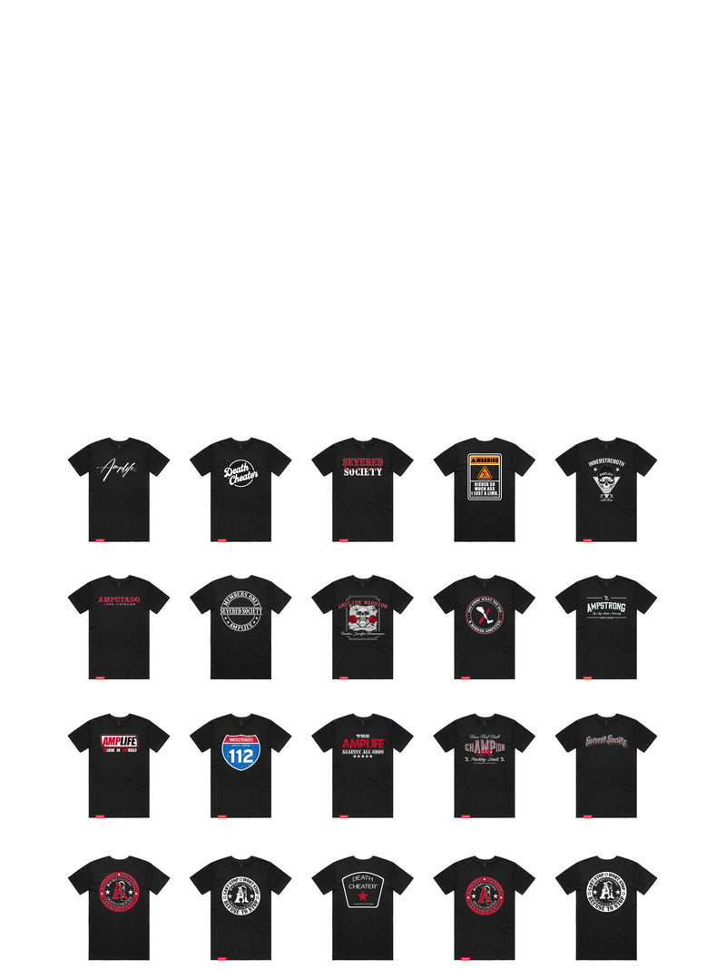 Amplife® Classics T-Shirts collage on a white background