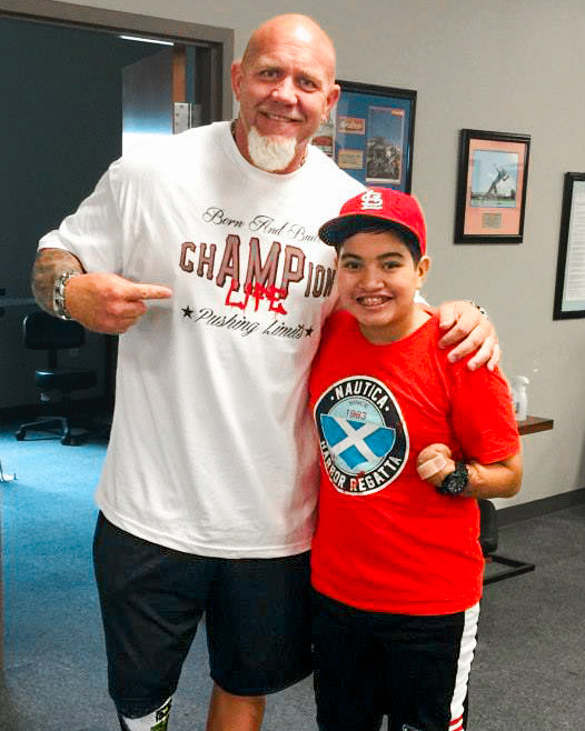 Portrait of Amplife® Love Cause 50 Legs Founder Steve Chamberland with a 50 Legs Supporter