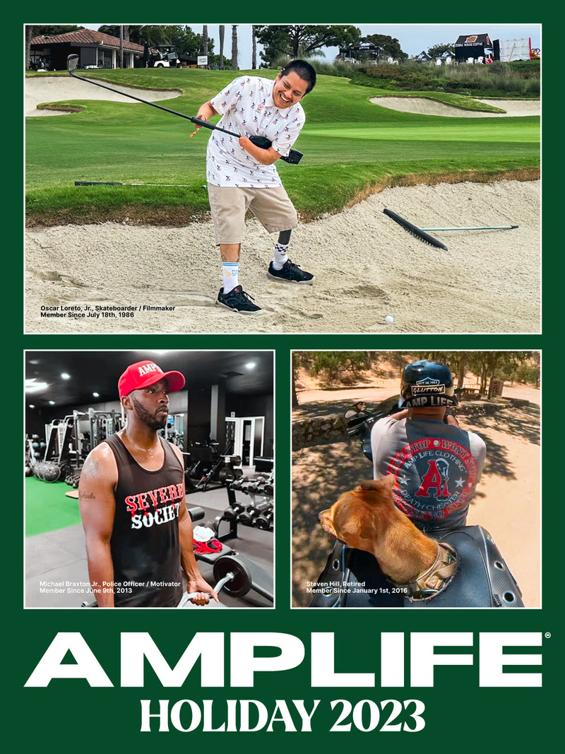 Team Amplife® Ambassadors Oscar Loreto, Jr., Michael Braxton Jr. and Steven Hill enjoying Amplife® Holiday 2023