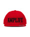 Amplife® Red & Black Flat Bill Snapback Front
