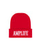 Amplife® Red & White Beanie Front