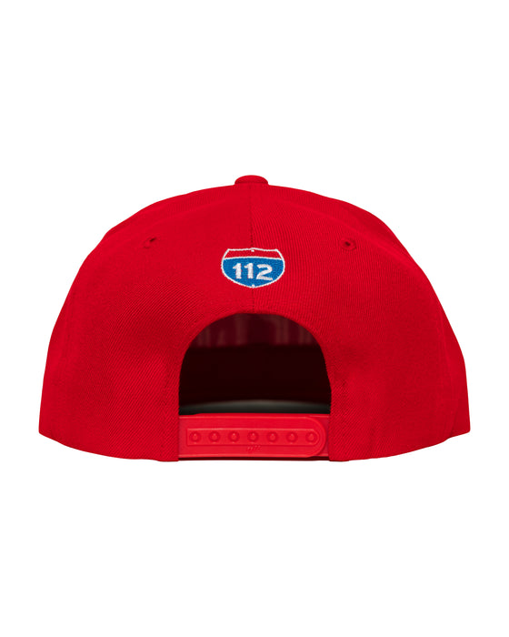 Amplife® Red & White Flat Bill Snapback Back