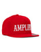 Amplife® Red & White Flat Bill Snapback Side