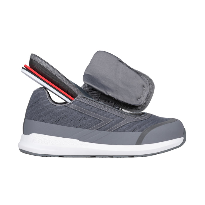Men's Charcoal BILLY Goat side with insert in shoe on a white background