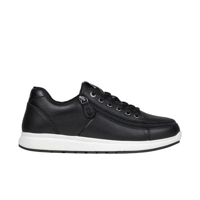 Men's Black Leather BILLY Comfort Plush on a white background