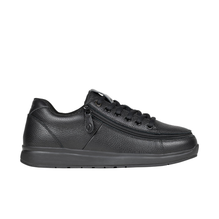 Men's Black to the Floor Leather BILLY Comfort Plush on a white background