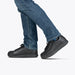Men's Black to the Floor Leather BILLY Comfort Plush being modeled on a white background