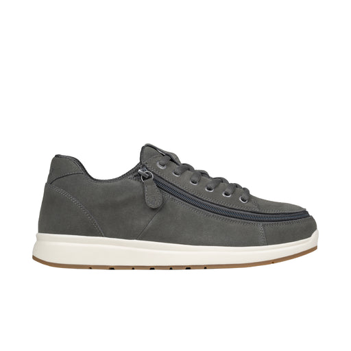 Men's Charcoal Suede BILLY Comfort Plush on a white background