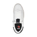 Men's White Leather BILLY Comfort Luxe top on a white background